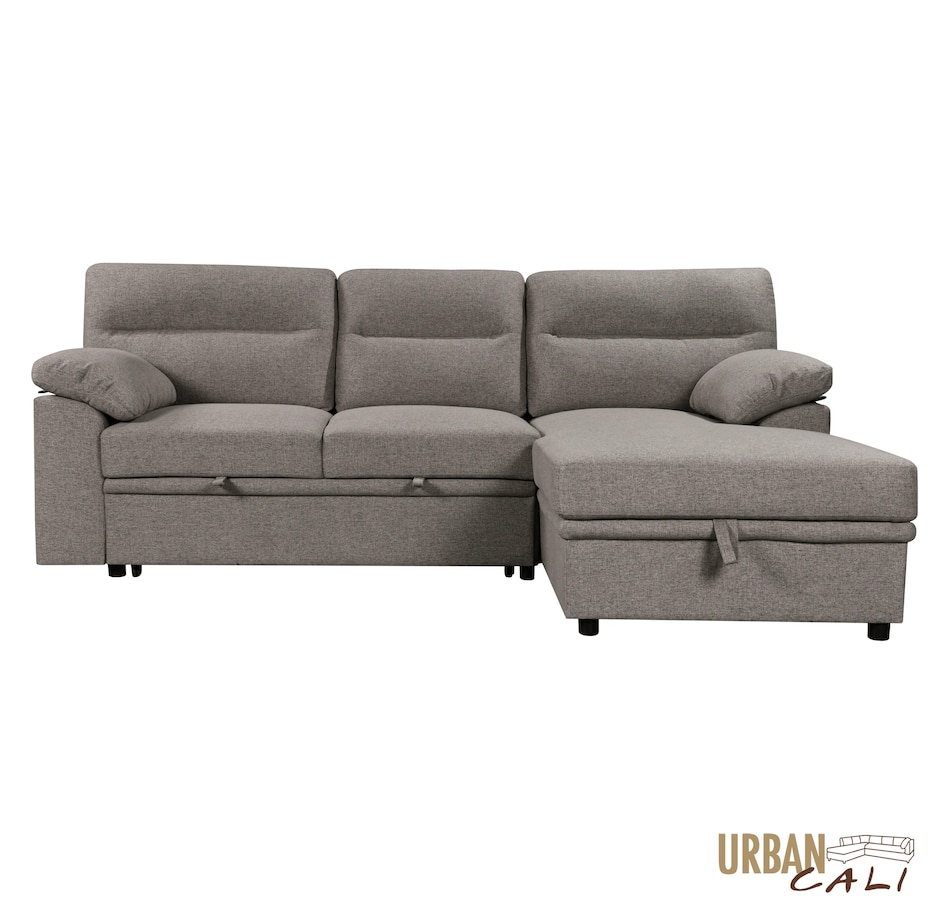 Image 931079_ALTMORE39.jpg, Product 931-079 / Price $1,779.99, Urban Cali Malibu 94.5" Wide Sleeper Sectional Sofa Bed with Pull Down Tray, Cupholders Wireless Charger and Storage Chaise from Urban Cali on TSC.ca's Home & Garden department