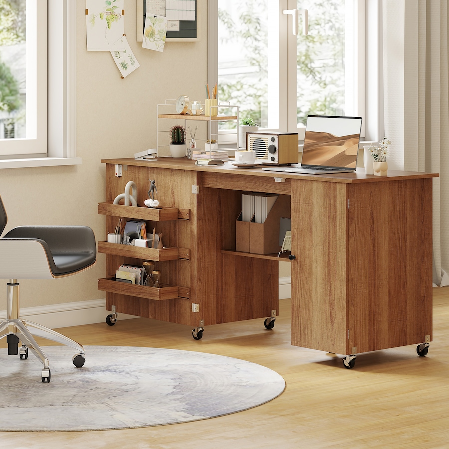 Image 931089_ALTMORE24.jpg, Product 931-089 / Price $171.99 - $199.99, HOMCOM Folding Sewing Table with Drop Leaf, Rolling Craft Table from HOMCOM on TSC.ca's Home & Garden department