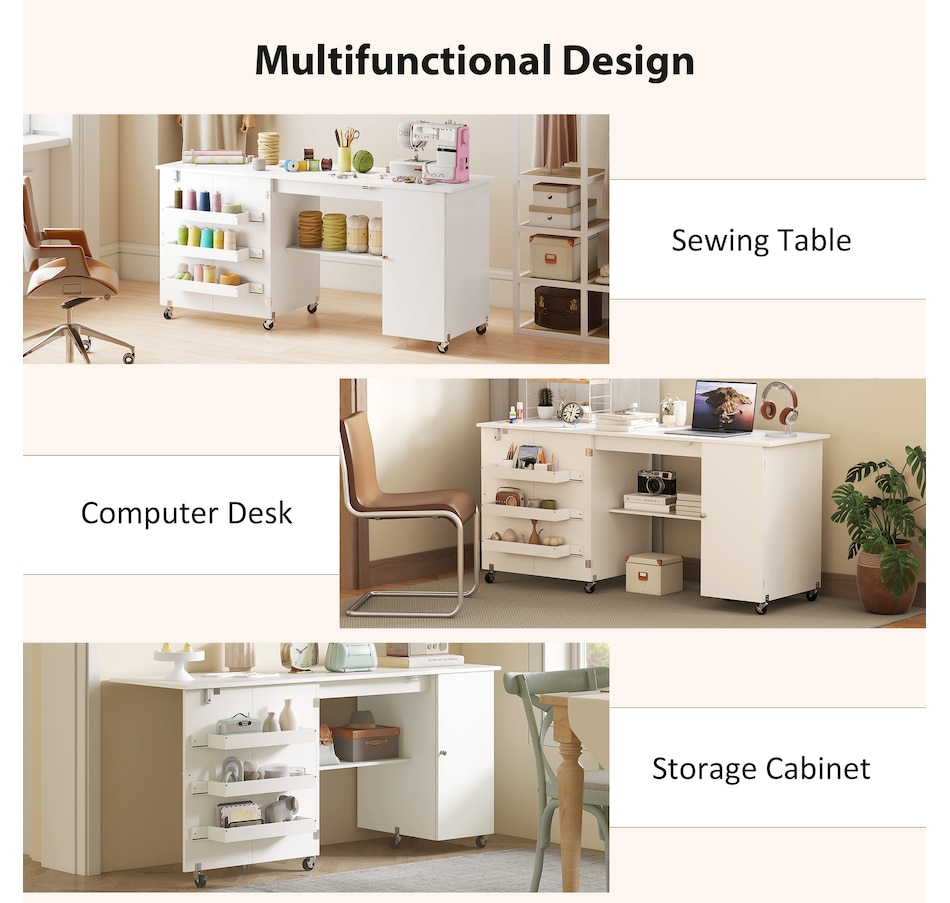 Image 931089_ALTMORE5.jpg, Product 931-089 / Price $179.99 - $219.99, HOMCOM Folding Sewing Table with Drop Leaf, Rolling Craft Table from HOMCOM on TSC.ca's Home & Garden department