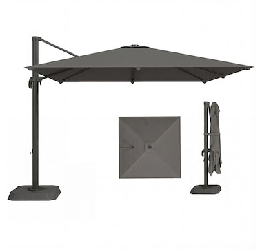 10 FT Patio Umbrella with Base, Offset Cantilever Umbrella with Tilt