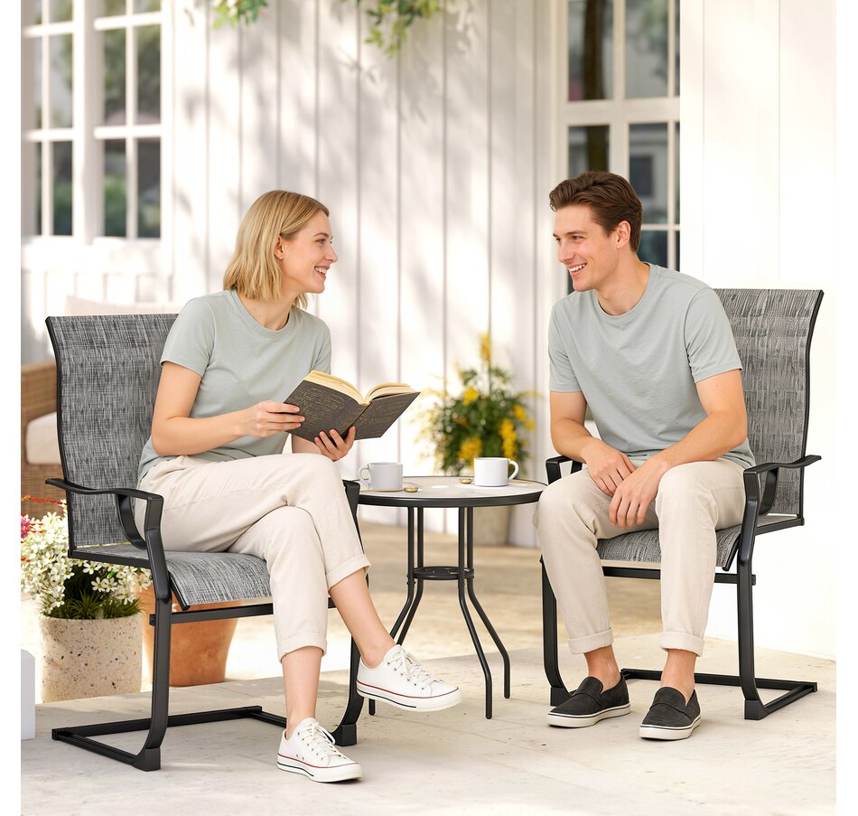 Image 931100_ALTMORE1.jpg, Product 931-100 / Price $169.99, Outsunny Patio Chairs Set of 2, C Spring Motion Outdoor Dining Chairs from Outsunny on TSC.ca's Home & Garden department
