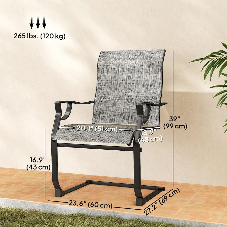 Image 931100_ALTMORE2.jpg, Product 931-100 / Price $179.99, Outsunny Patio Chairs Set of 2, C Spring Motion Outdoor Dining Chairs from Outsunny on TSC.ca's Home & Garden department