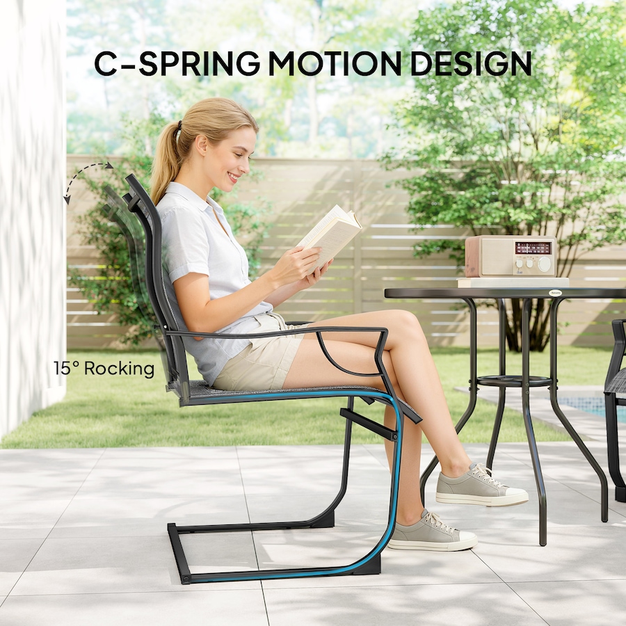 Image 931100_ALTMORE3.jpg, Product 931-100 / Price $179.99, Outsunny Patio Chairs Set of 2, C Spring Motion Outdoor Dining Chairs from Outsunny on TSC.ca's Home & Garden department