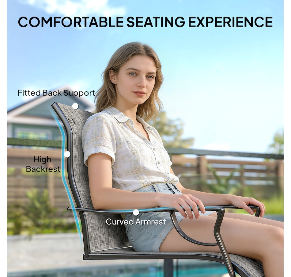 Image 931100_ALTMORE4.jpg, Product 931-100 / Price $169.99, Outsunny Patio Chairs Set of 2, C Spring Motion Outdoor Dining Chairs from Outsunny on TSC.ca's Home & Garden department
