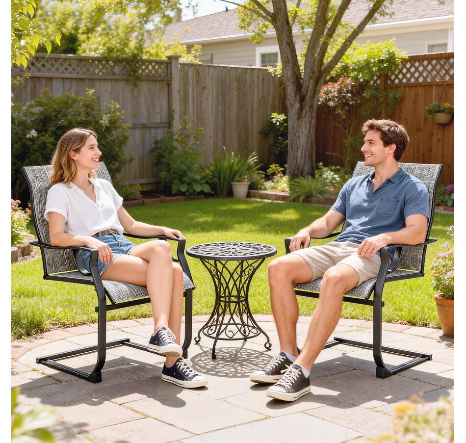 Image 931100_ALTMORE6.jpg, Product 931-100 / Price $169.99, Outsunny Patio Chairs Set of 2, C Spring Motion Outdoor Dining Chairs from Outsunny on TSC.ca's Home & Garden department
