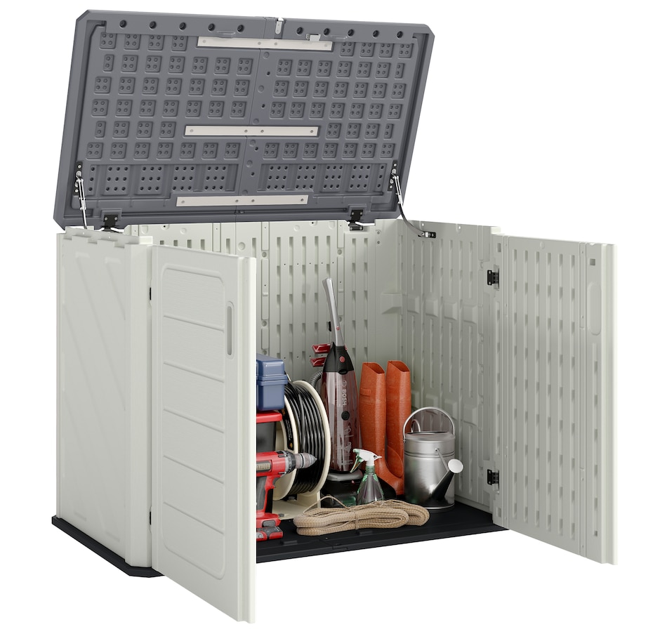 Image 931130.jpg, Product 931-130 / Price $359.99, Outsunny 35 Cu.Ft Outdoor Storage Cabinet, Waterproof with Openable Top from Outsunny on TSC.ca's Home & Garden department