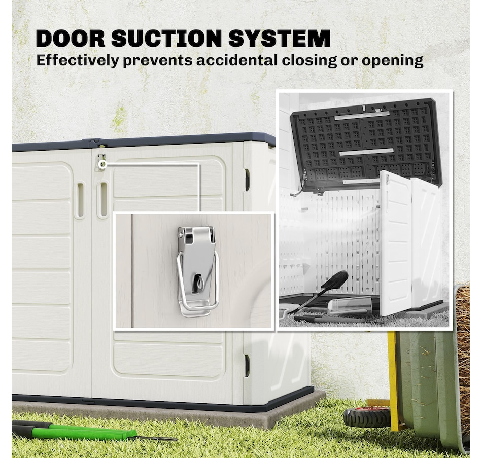 Image 931130_ALTMORE4.jpg, Product 931-130 / Price $359.99, Outsunny 35 Cu.Ft Outdoor Storage Cabinet, Waterproof with Openable Top from Outsunny on TSC.ca's Home & Garden department