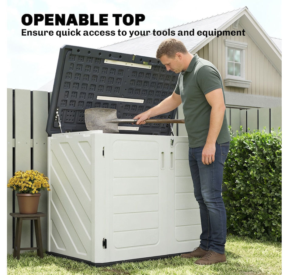 Image 931130_ALTMORE5.jpg, Product 931-130 / Price $359.99, Outsunny 35 Cu.Ft Outdoor Storage Cabinet, Waterproof with Openable Top from Outsunny on TSC.ca's Home & Garden department