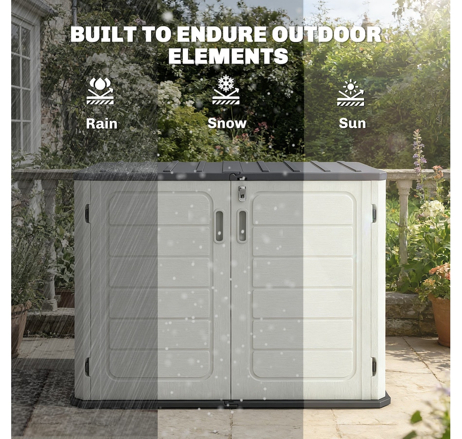 Image 931130_ALTMORE6.jpg, Product 931-130 / Price $359.99, Outsunny 35 Cu.Ft Outdoor Storage Cabinet, Waterproof with Openable Top from Outsunny on TSC.ca's Home & Garden department