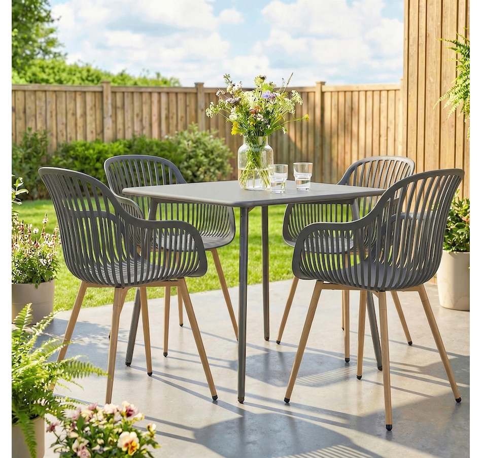 Image 931139_ALTMORE1.jpg, Product 931-139 / Price $229.99, Outsunny Outdoor Dining Chairs Set of 4, Patio Chairs with Backrest, Grey from Outsunny on TSC.ca's Home & Garden department