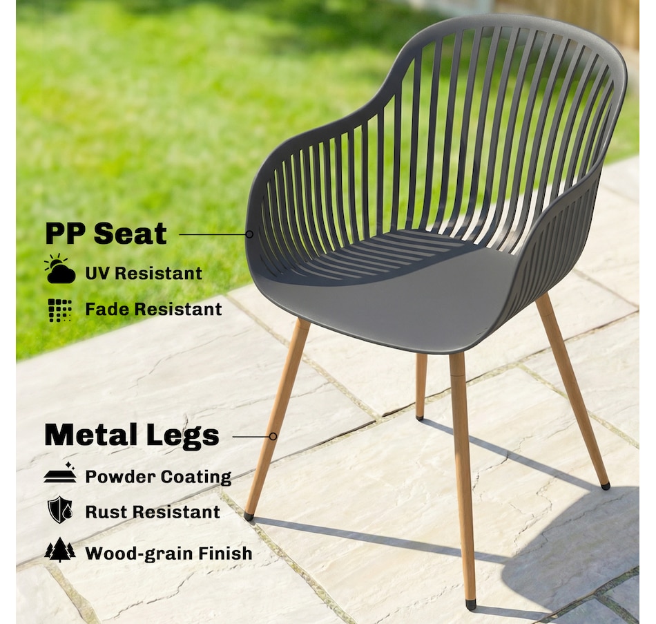 Image 931139_ALTMORE5.jpg, Product 931-139 / Price $229.99, Outsunny Outdoor Dining Chairs Set of 4, Patio Chairs with Backrest, Grey from Outsunny on TSC.ca's Home & Garden department