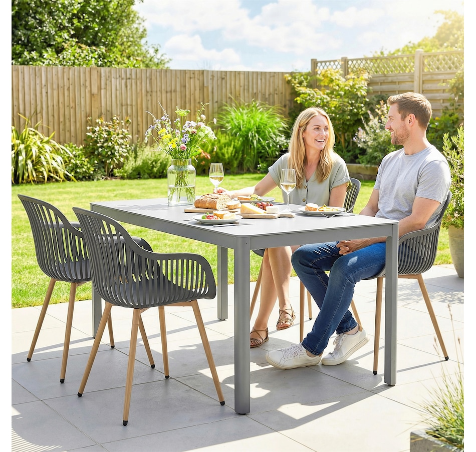 Image 931139_ALTMORE7.jpg, Product 931-139 / Price $229.99, Outsunny Outdoor Dining Chairs Set of 4, Patio Chairs with Backrest, Grey from Outsunny on TSC.ca's Home & Garden department