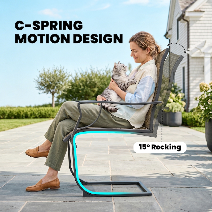 Image 931140_ALTMORE10.jpg, Product 931-140 / Price $189.99, Outsunny Patio Chairs Set of 2, C Spring Motion Outdoor Dining Chairs from Outsunny on TSC.ca's Home & Garden department