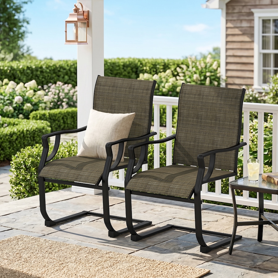 Image 931140_ALTMORE13.jpg, Product 931-140 / Price $189.99, Outsunny Patio Chairs Set of 2, C Spring Motion Outdoor Dining Chairs from Outsunny on TSC.ca's Home & Garden department