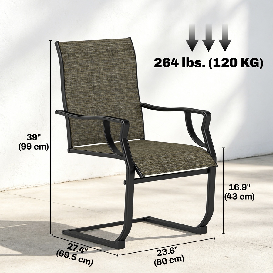Image 931140_ALTMORE14.jpg, Product 931-140 / Price $189.99, Outsunny Patio Chairs Set of 2, C Spring Motion Outdoor Dining Chairs from Outsunny on TSC.ca's Home & Garden department