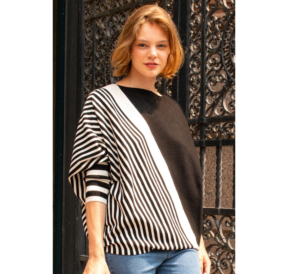 Image 931190_ALTMORE10.jpg, Product 931-190 / Price $42.50, Valery Relaxed Knit Sweater Bold Stripes from ANNICK on TSC.ca's Fashion department