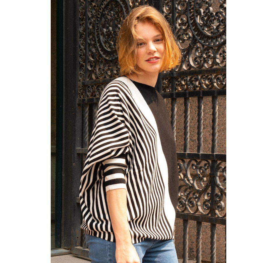 Image 931190_ALTMORE11.jpg, Product 931-190 / Price $42.50, Valery Relaxed Knit Sweater Bold Stripes from ANNICK on TSC.ca's Fashion department