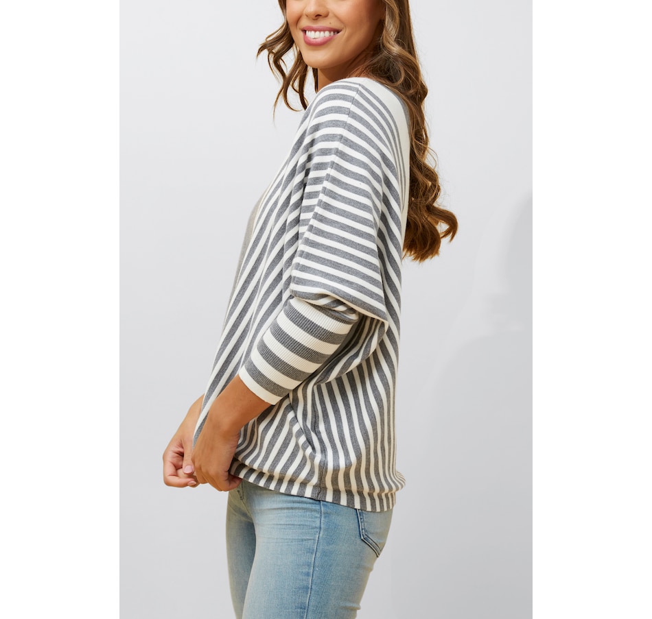 Image 931190_ALTMORE6.jpg, Product 931-190 / Price $42.50, Valery Relaxed Knit Sweater Bold Stripes from ANNICK on TSC.ca's Fashion department