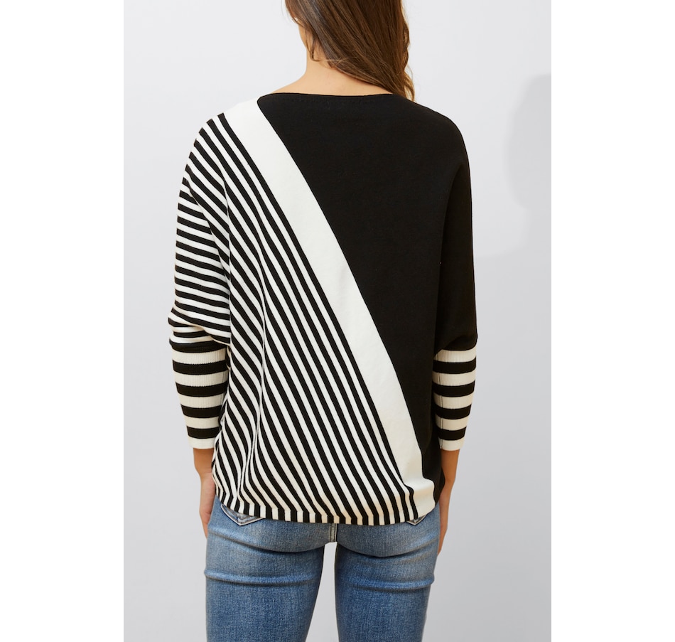 Image 931190_ALTMORE9.jpg, Product 931-190 / Price $42.50, Valery Relaxed Knit Sweater Bold Stripes from ANNICK on TSC.ca's Fashion department