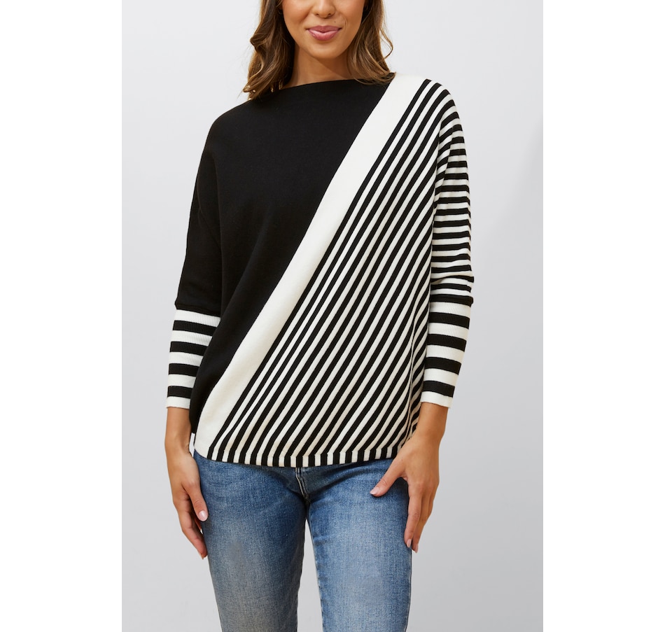 Image 931190_ST02.jpg, Product 931-190 / Price $42.50, Valery Relaxed Knit Sweater Bold Stripes from ANNICK on TSC.ca's Fashion department