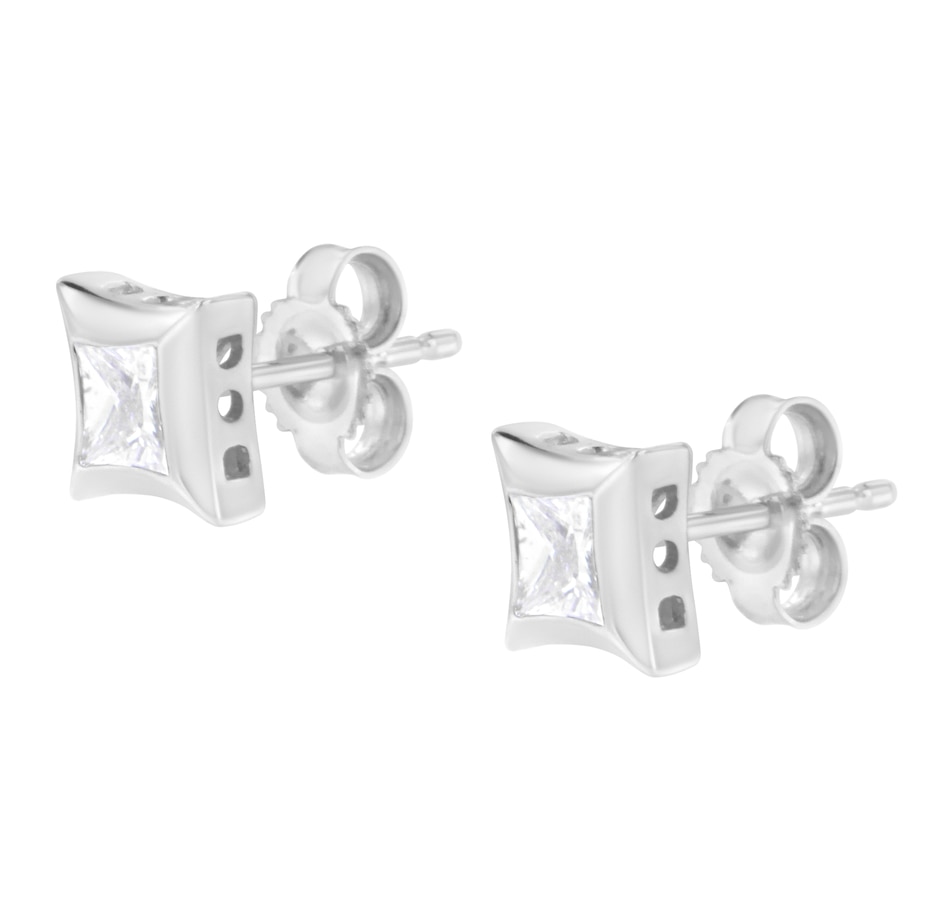 Image 931218_ALTMORE3.jpg, Product 931-218 / Price $2,978.00, 10K White Gold 1/2 Cttw Invisible Set Princess-Cut Diamond Stud Earrings (H-I Color, SI2-I1 Clarity) from Haus of Brilliance on TSC.ca's Jewellery department