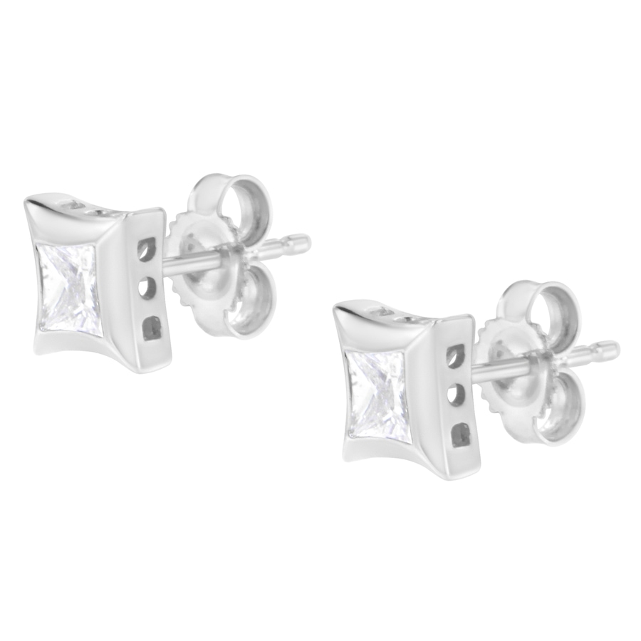 Image 931218_ALTMORE3.jpg, Product 931-218 / Price $2,978.00, 10K White Gold 1/2 Cttw Invisible Set Princess-Cut Diamond Stud Earrings (H-I Color, SI2-I1 Clarity) from Haus of Brilliance on TSC.ca's Jewellery department