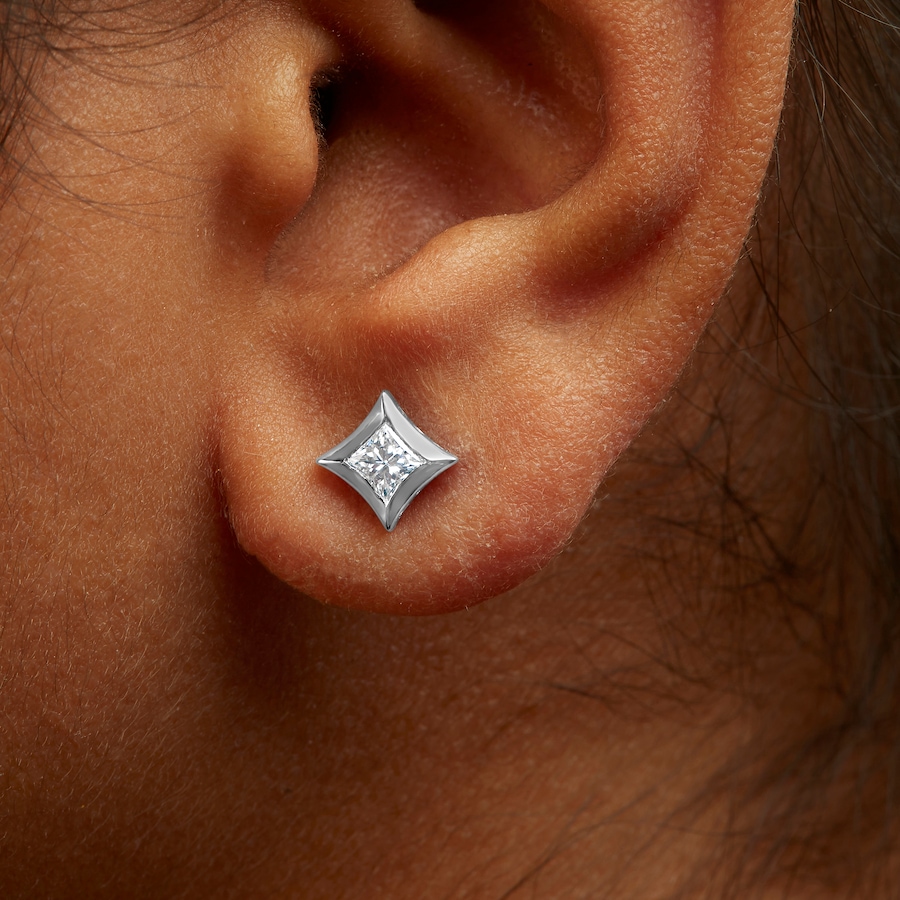 Image 931218_ALTMORE4.jpg, Product 931-218 / Price $2,978.00, 10K White Gold 1/2 Cttw Invisible Set Princess-Cut Diamond Stud Earrings (H-I Color, SI2-I1 Clarity) from Haus of Brilliance on TSC.ca's Jewellery department