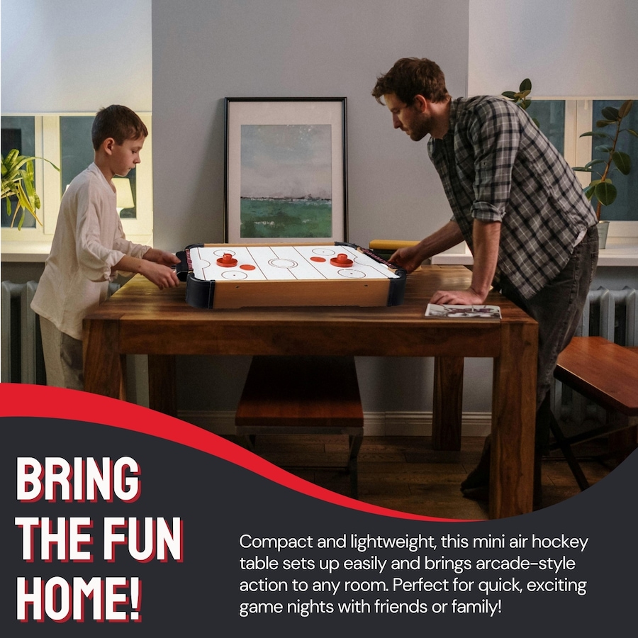 Image 931298_ALTMORE1.jpg, Product 931-298 / Price $64.99, Tabletop Air Hockey Game Set – Easy to Assemble Portable Air Hockey Table with Sturdy Motor, Robust Fan System, 2 Strikers and 2 Pucks, Space-Saving Design for Fun Anywhere from Tradeopia on TSC.ca's Toys & Hobbies department