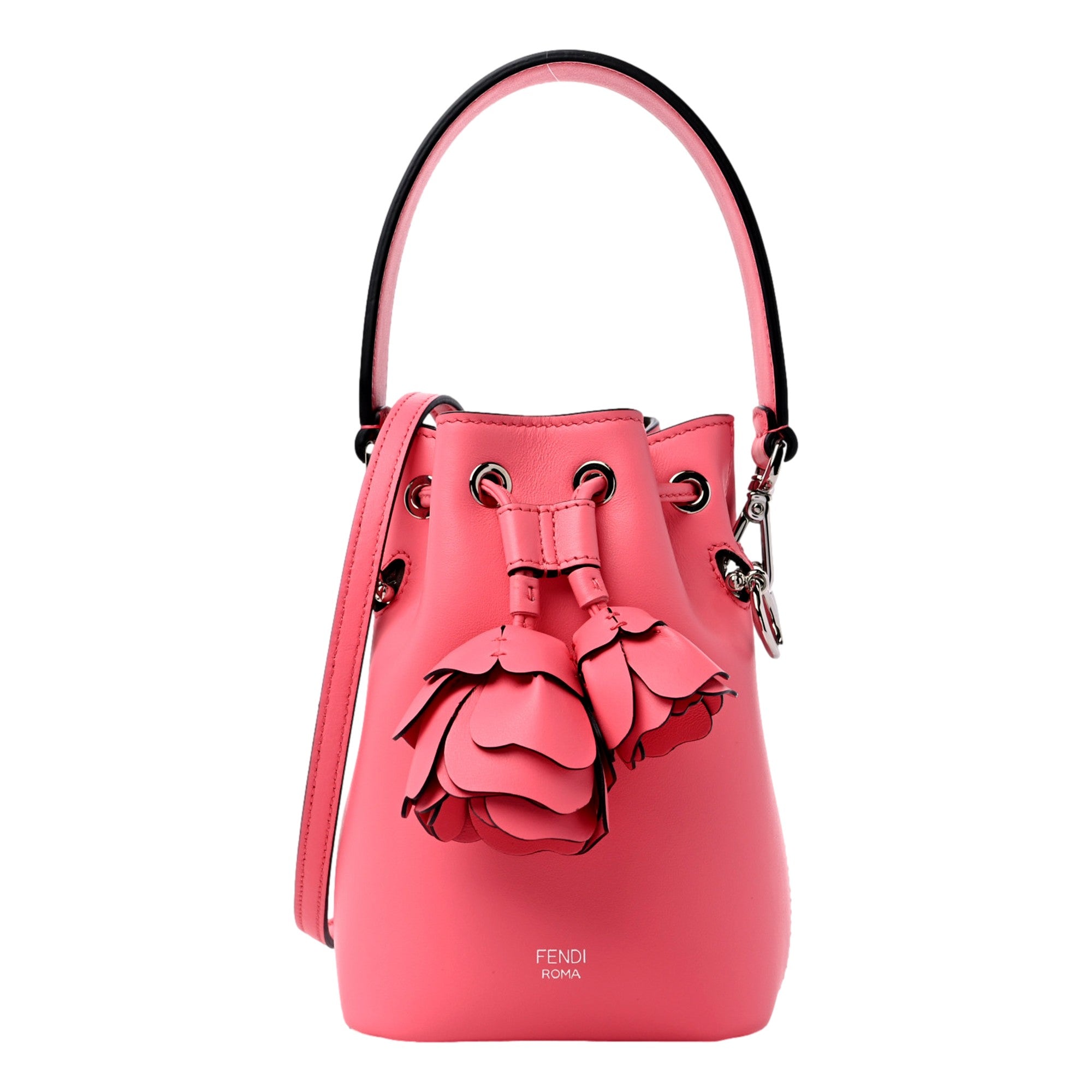 Clothing Shoes Handbags Fendi Calfskin F is Fendi 3D Flower Mini Mon Tresor Bucket Bag Pink TSC Online Shopping for Canadians