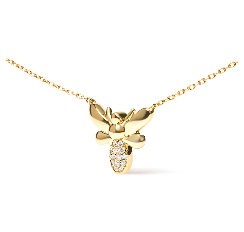 Image 931351_ALTMORE2.jpg, Product 931-351 / Price $1,762.00, 10K Yellow Gold Diamond Accented Bumble Bee Pendant 18" Inch Necklace (H-I Color, I1-I2 Clarity) from Haus of Brilliance on TSC.ca's Jewellery department