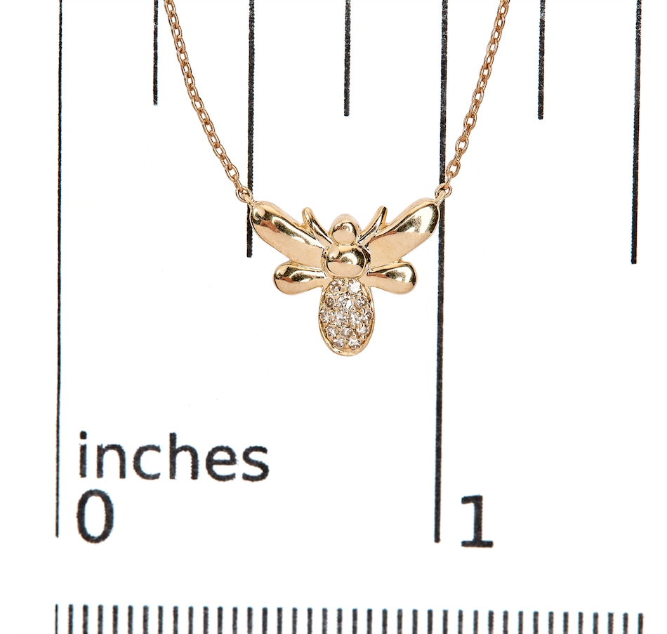 Image 931351_ALTMORE3.jpg, Product 931-351 / Price $1,762.00, 10K Yellow Gold Diamond Accented Bumble Bee Pendant 18" Inch Necklace (H-I Color, I1-I2 Clarity) from Haus of Brilliance on TSC.ca's Jewellery department