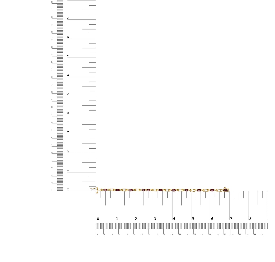 Image 931361_ALTMORE5.jpg, Product 931-361 / Price $11,526.00, 10K Yellow Gold Oval Ruby and 1/10 Cttw Diamond Bar Prong Set Bracelet (H-I Color, SI1-SI2 Clarity) from Haus of Brilliance on TSC.ca's Jewellery department