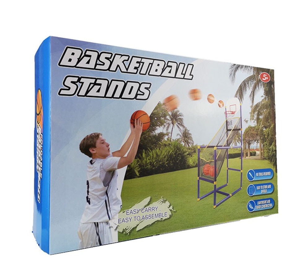 Image 931382_ALTMORE2.jpg, Product 931-382 / Price $39.99, Arcade Basketball Set for Kids Ages 6-12 | Complete Mini Basketball Game with 2 Balls & Pump | Easy to Assemble Indoor/Outdoor Fun from Tradeopia on TSC.ca's Home & Garden department