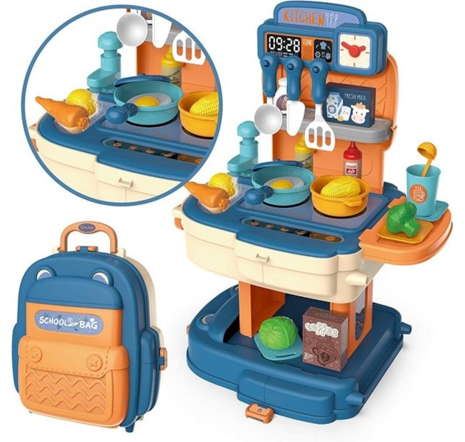 Image 931421_ALTMORE1.jpg, Product 931-421 / Price $26.99, Chef Kitchen Play Set in Backpack – Portable Toy for Ages 3+ | 34 Piece Kitchen and Role-Playing Accessories from Tradeopia on TSC.ca's Toys & Hobbies department