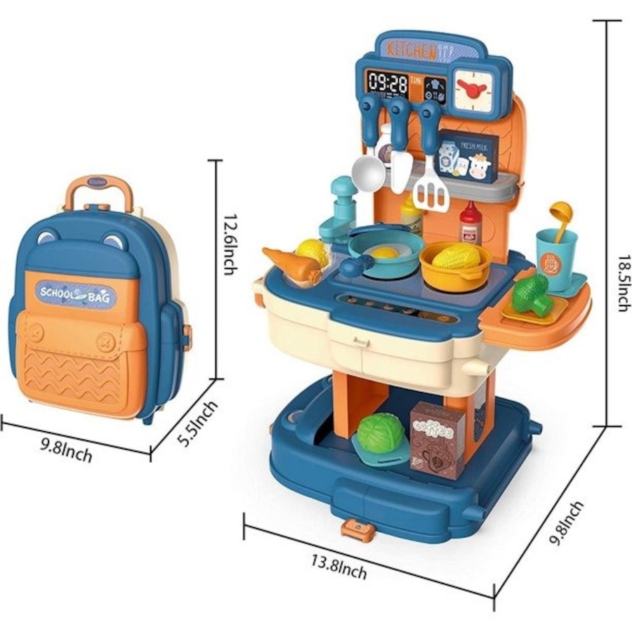 Image 931421_ALTMORE3.jpg, Product 931-421 / Price $29.99, Chef Kitchen Play Set in Backpack – Portable Toy for Ages 3+ | 34 Piece Kitchen and Role-Playing Accessories from Tradeopia on TSC.ca's Toys & Hobbies department