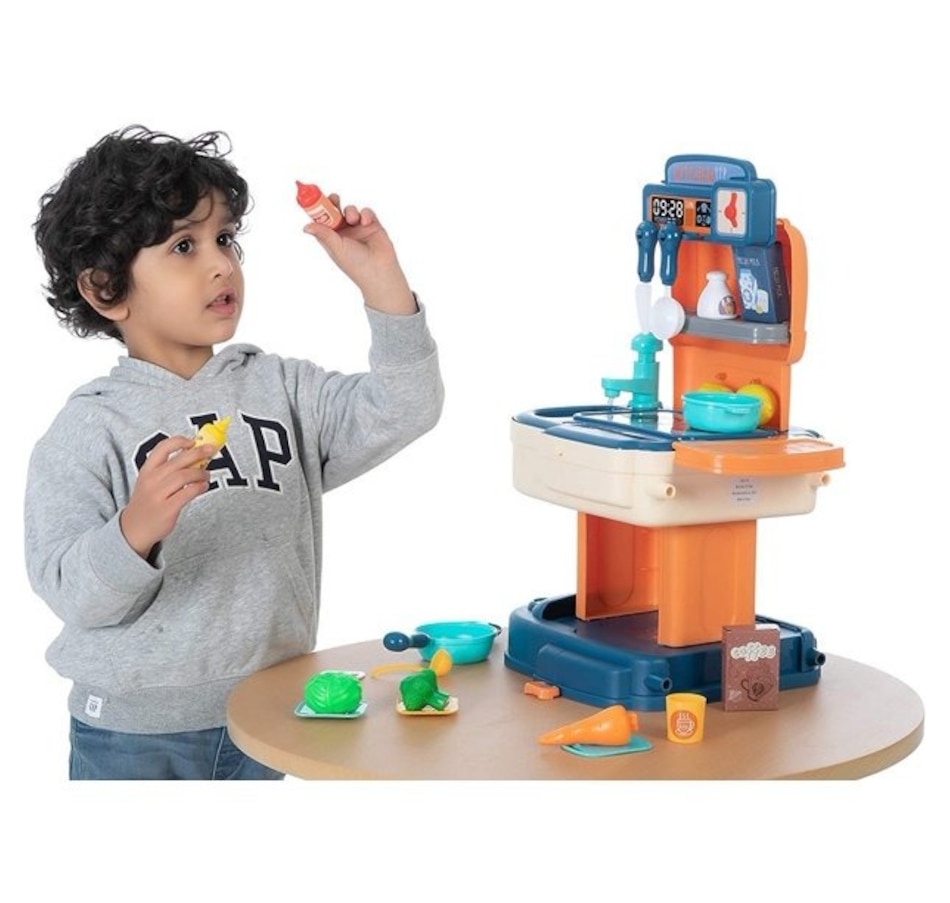 Image 931421_ALTMORE5.jpg, Product 931-421 / Price $26.99, Chef Kitchen Play Set in Backpack – Portable Toy for Ages 3+ | 34 Piece Kitchen and Role-Playing Accessories from Tradeopia on TSC.ca's Toys & Hobbies department