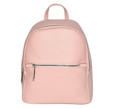 Backpack with front zipper pocket