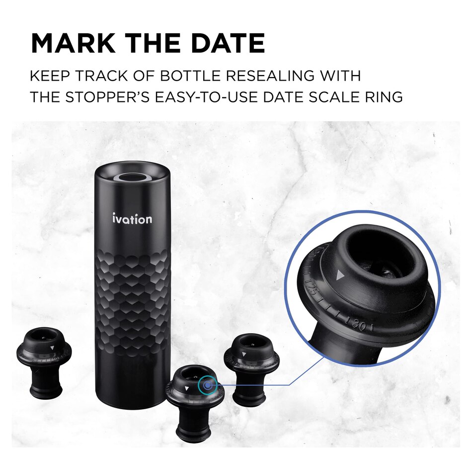 Image 931725_ALTMORE1.jpg, Product 931-725 / Price $59.99, Ivation 6-Piece Rechargeable Wine Saver Pump with Reusable Wine Stoppers from Ivation on TSC.ca's Kitchen department
