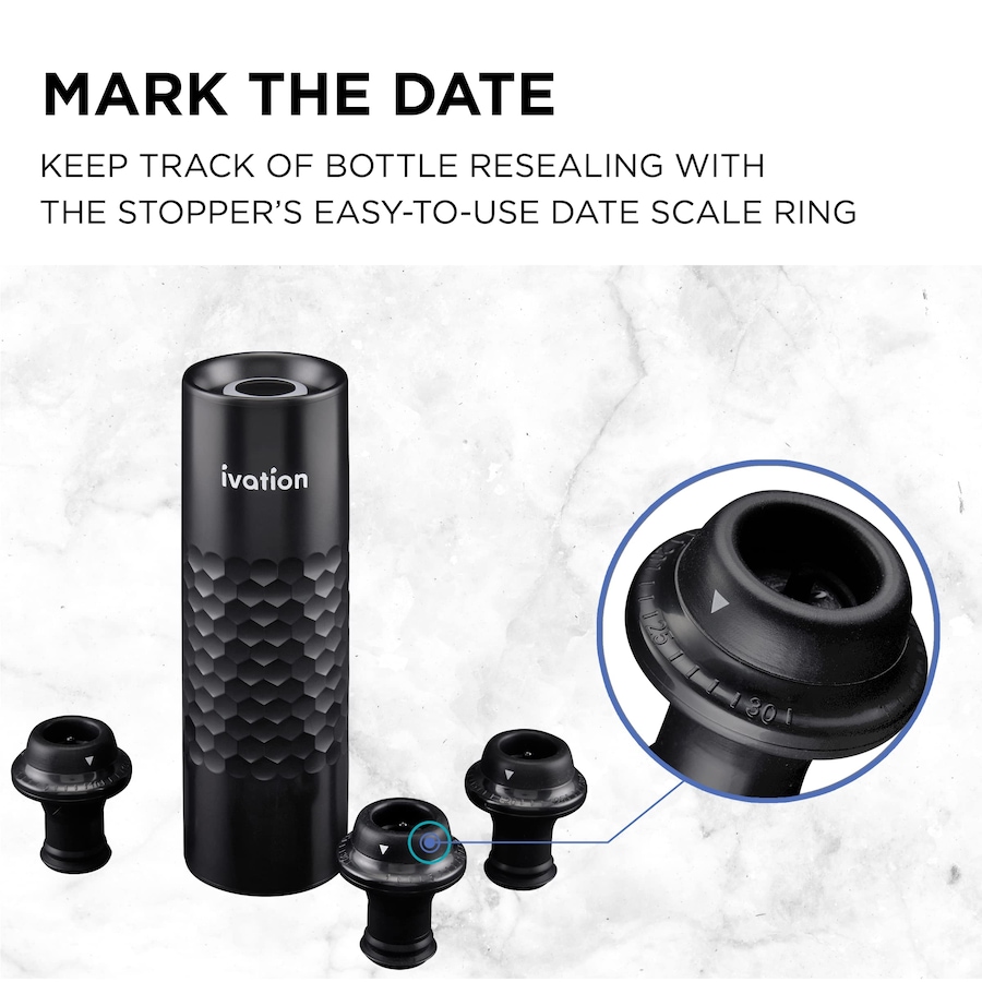 Image 931725_ALTMORE1.jpg, Product 931-725 / Price $59.99, Ivation 6-Piece Rechargeable Wine Saver Pump with Reusable Wine Stoppers from Ivation on TSC.ca's Kitchen department