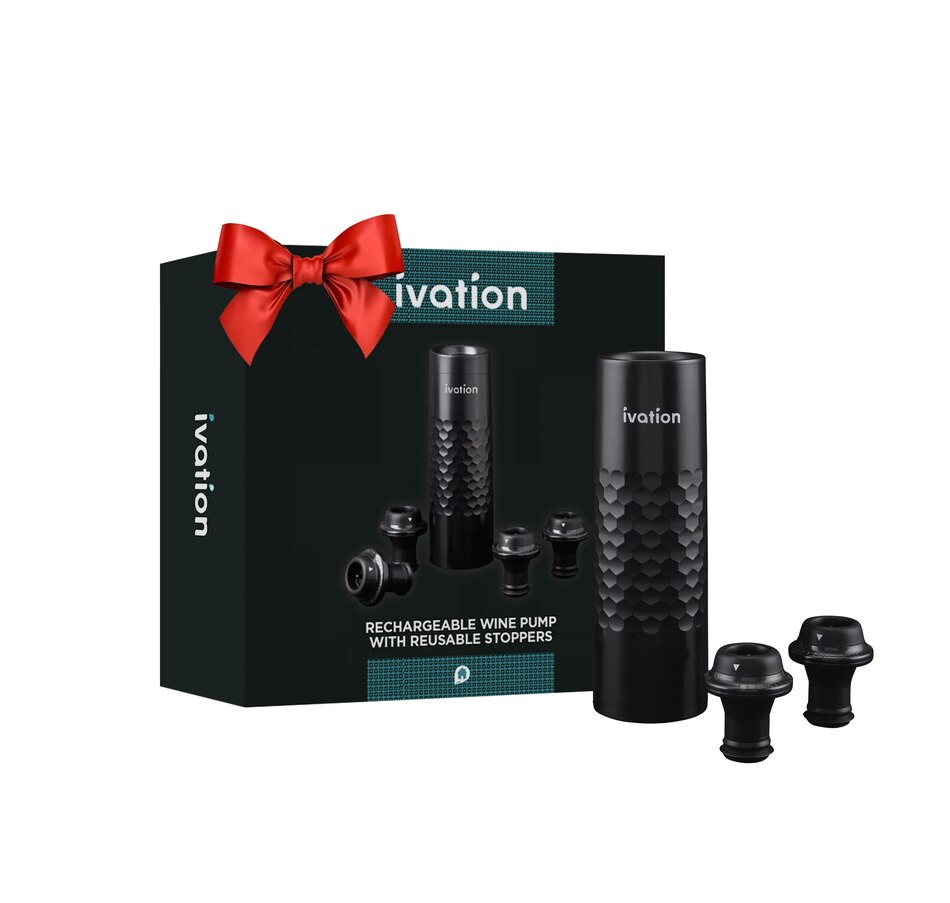 Image 931725_ALTMORE5.jpg, Product 931-725 / Price $59.99, Ivation 6-Piece Rechargeable Wine Saver Pump with Reusable Wine Stoppers from Ivation on TSC.ca's Kitchen department