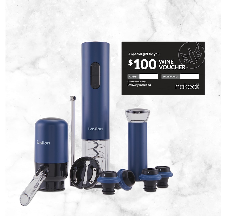 Image 931727_ALTMORE6.jpg, Product 931-727 / Price $79.99, Ivation All-in-One Wine Gift Set - Wine Accessory Kit with Automatic Electric Bottle Opener & More from Ivation on TSC.ca's Kitchen department