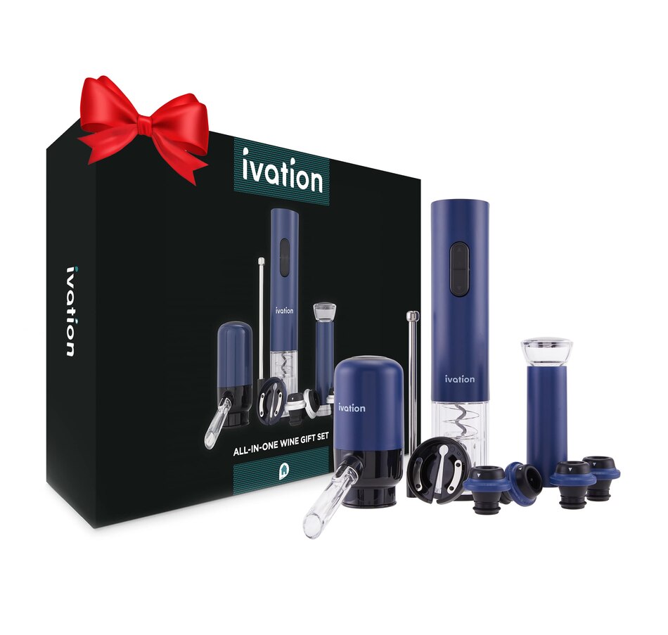 Image 931727_ALTMORE7.jpg, Product 931-727 / Price $79.99, Ivation All-in-One Wine Gift Set - Wine Accessory Kit with Automatic Electric Bottle Opener & More from Ivation on TSC.ca's Kitchen department