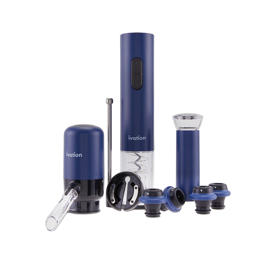 Image 931727_ST01.jpg, Product 931-727 / Price $79.99, Ivation All-in-One Wine Gift Set - Wine Accessory Kit with Automatic Electric Bottle Opener & More from Ivation on TSC.ca's Kitchen department