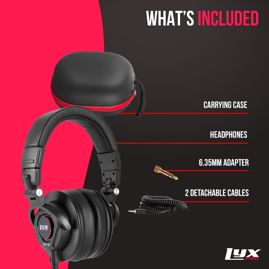 Image 931744_ALTMORE1.jpg, Product 931-744 / Price $79.99, LyxPro HAS-30 Noise-Canceling DJ Headphones, Over-Ear Studio Headphones, Black from LyxPro on TSC.ca's Toys & Hobbies department