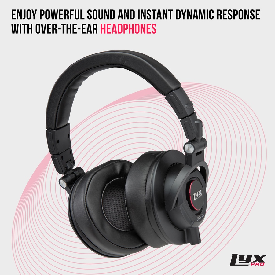 Image 931744_ALTMORE4.jpg, Product 931-744 / Price $79.99, LyxPro HAS-30 Noise-Canceling DJ Headphones, Over-Ear Studio Headphones, Black from LyxPro on TSC.ca's Toys & Hobbies department