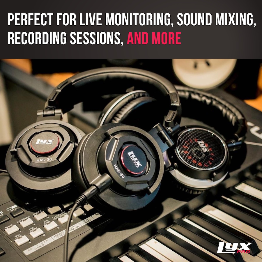 Image 931744_ALTMORE5.jpg, Product 931-744 / Price $79.99, LyxPro HAS-30 Noise-Canceling DJ Headphones, Over-Ear Studio Headphones, Black from LyxPro on TSC.ca's Toys & Hobbies department
