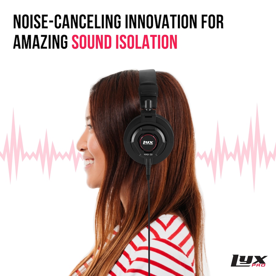 Image 931744_ALTMORE6.jpg, Product 931-744 / Price $79.99, LyxPro HAS-30 Noise-Canceling DJ Headphones, Over-Ear Studio Headphones, Black from LyxPro on TSC.ca's Toys & Hobbies department