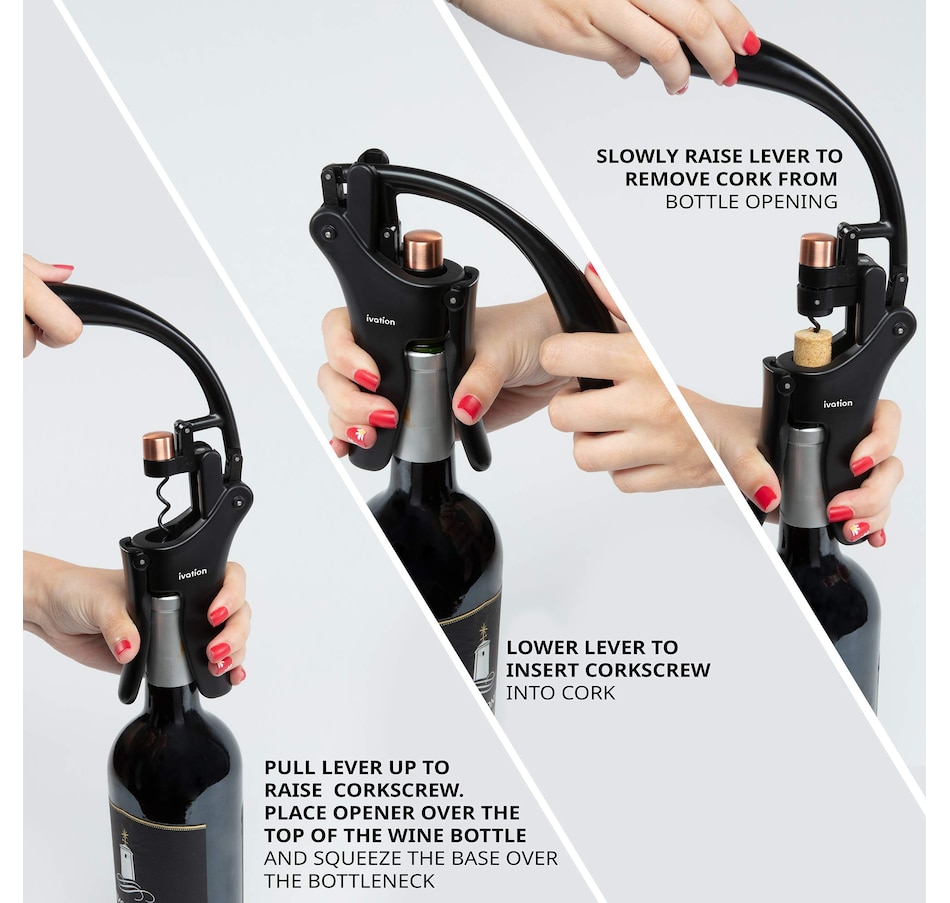 Image 931754_ALTMORE1.jpg, Product 931-754 / Price $49.99, Ivation Wine Bottle Opener, Manual Handheld Wine Opener with Ergonomic Lever Pump and More from Ivation on TSC.ca's Kitchen department