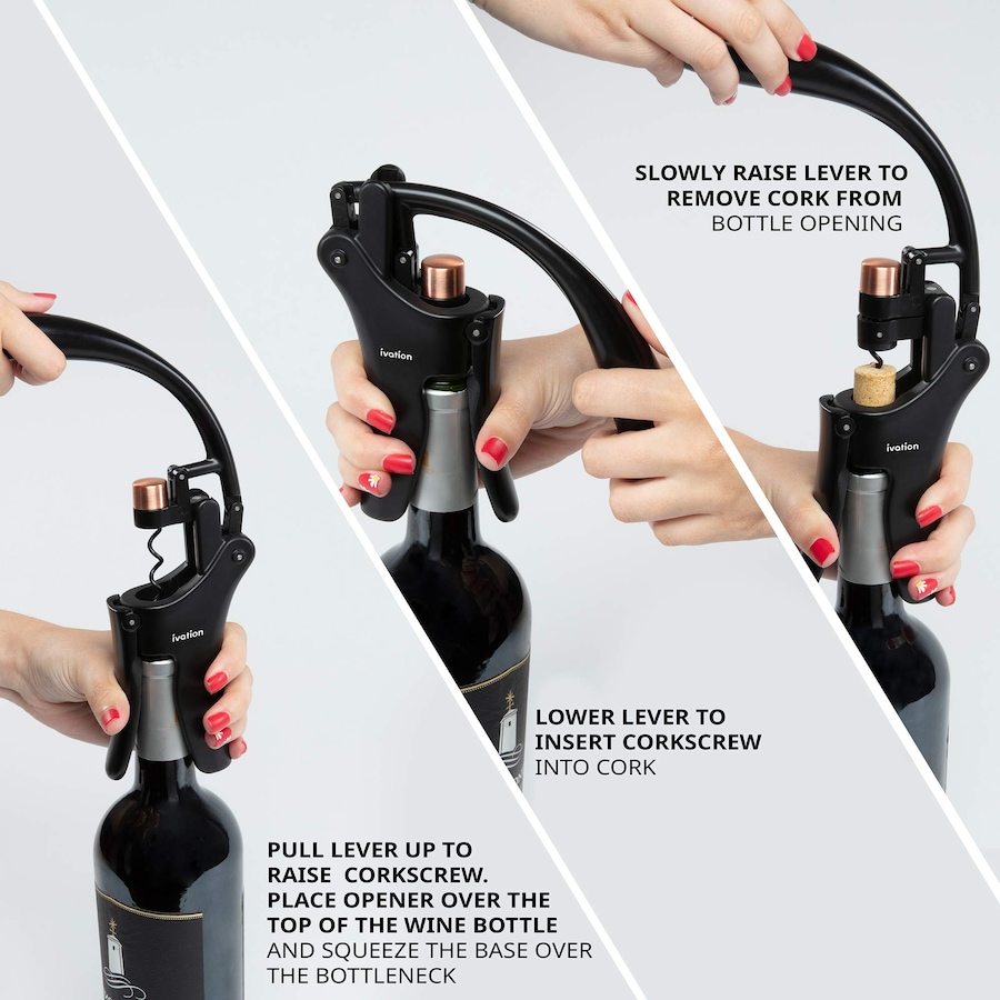 Image 931754_ALTMORE1.jpg, Product 931-754 / Price $49.99, Ivation Wine Bottle Opener, Manual Handheld Wine Opener with Ergonomic Lever Pump and More from Ivation on TSC.ca's Kitchen department