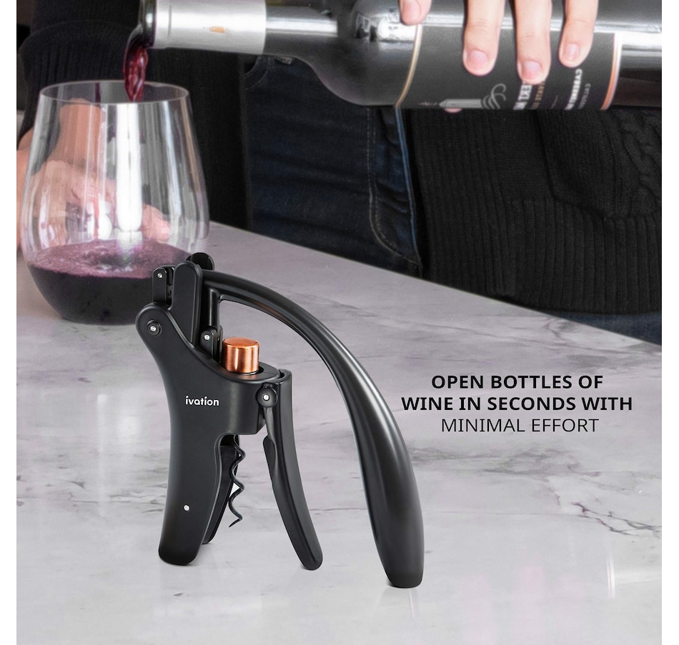 Image 931754_ALTMORE5.jpg, Product 931-754 / Price $49.99, Ivation Wine Bottle Opener, Manual Handheld Wine Opener with Ergonomic Lever Pump and More from Ivation on TSC.ca's Kitchen department